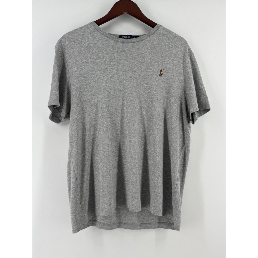 Polo Ralph Lauren Mens XL Custom Slim Fit T-Shirt Heather Gray Short Sleeve Pony